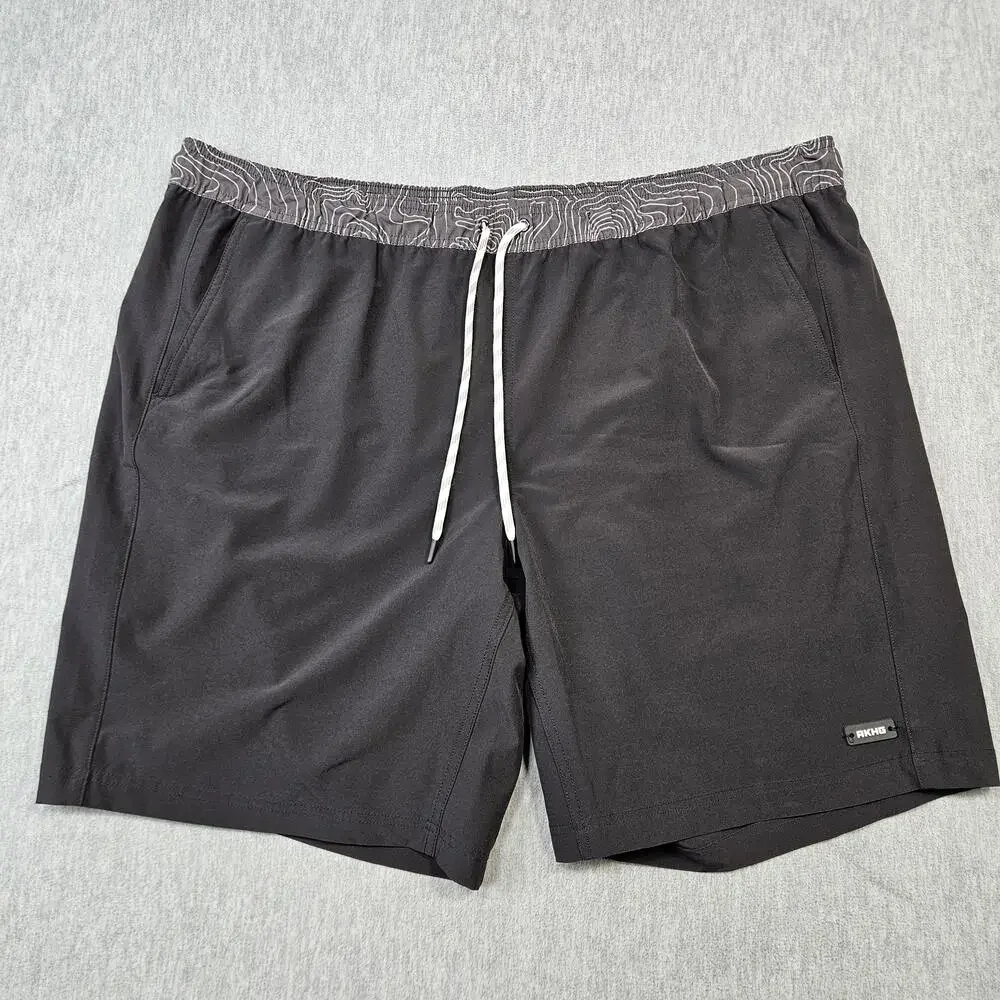 Alaskan Hardgear Shorts Mens 3XL Black Lost Lake Swim Trunks Lined Quick Dry